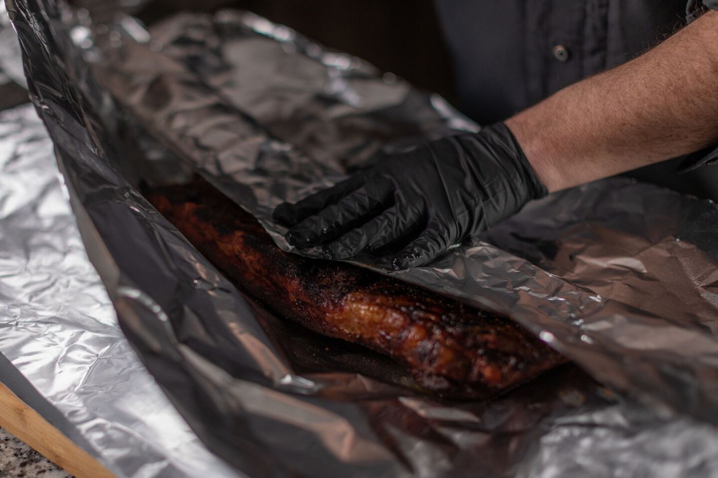 wrapping ribs in foil